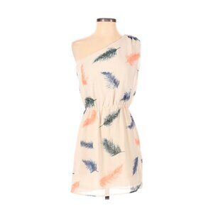 Rory Beca For Forever 21 One-Shoulder Feather Print Dress S